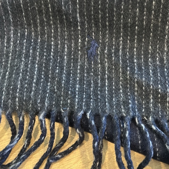 NWT Polo Ralph Lauren Lambs Wool Reversible Striped Scarf - Picture 6 of 6